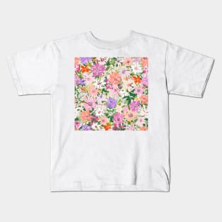 Pastel Flowers Kids T-Shirt